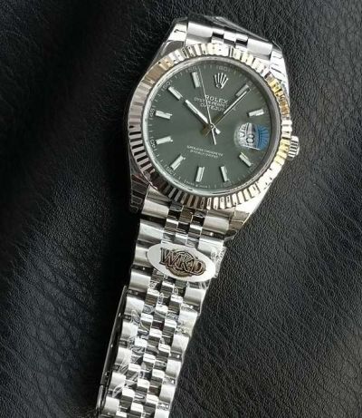 WKD Factory Rolex Datejust 41mm 3235 Movement Index Markers Green Face Jubilee Band Watch